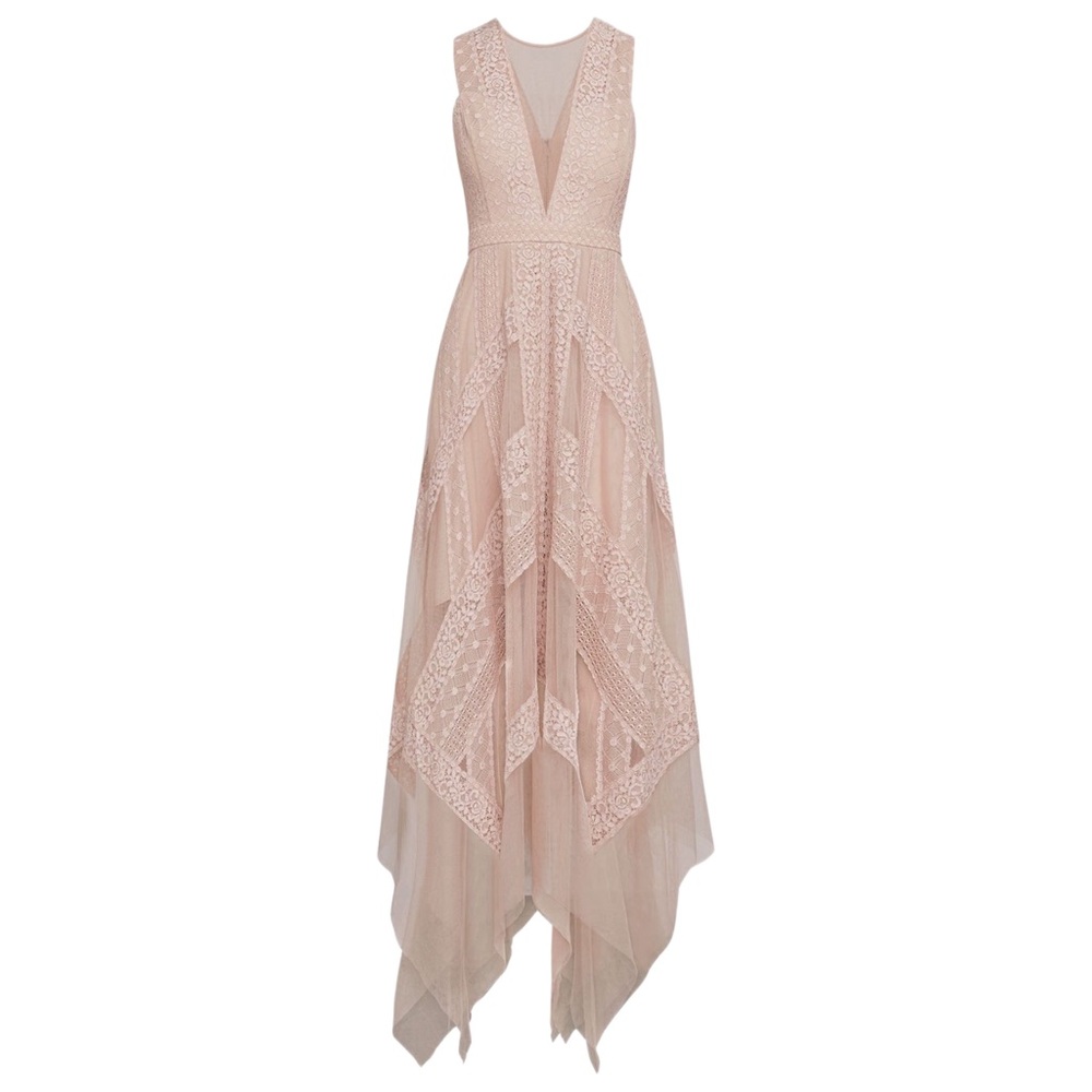 BCBGMAXAZRIA Andi Lace Trim Evening Dress! Brand New With Tags!